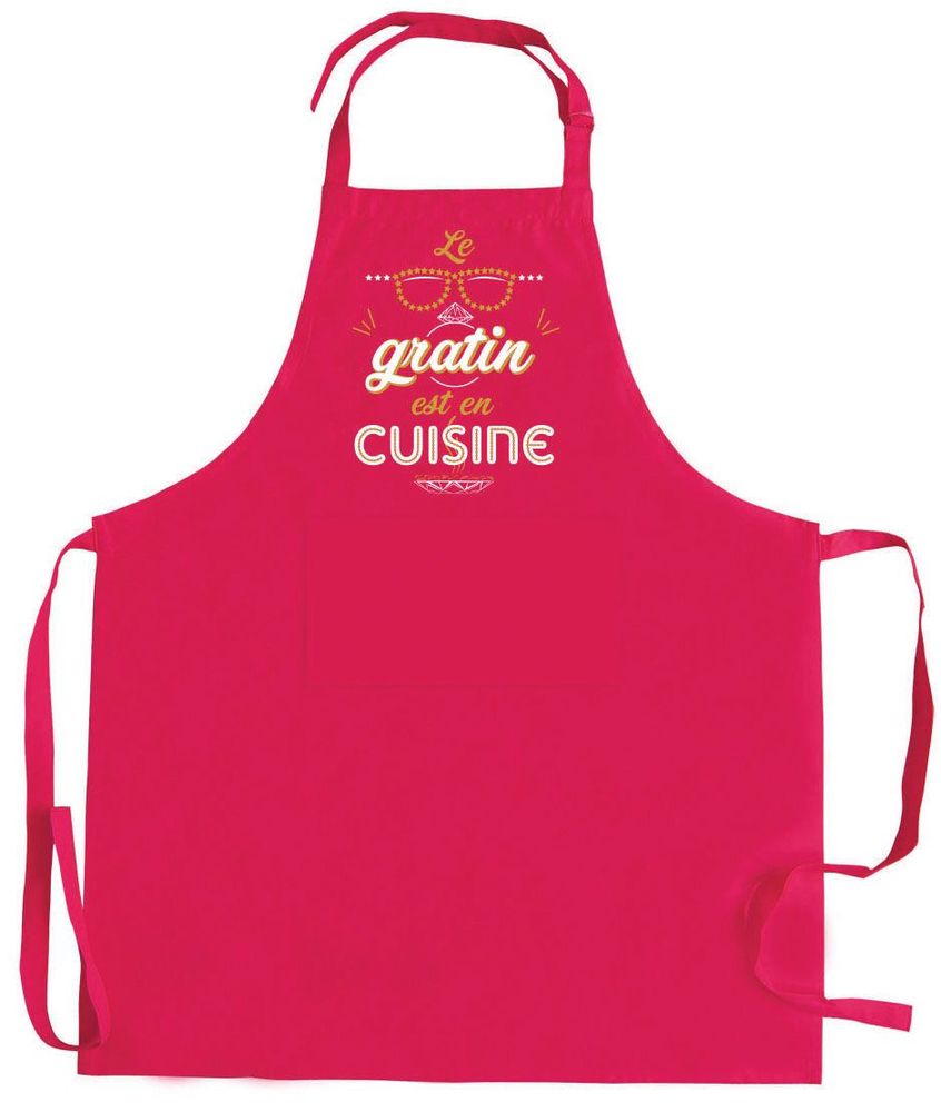 Aprons - Peps Recycle Apron With Pocket Le Gratin Rose 90 X 72 - MAISON VIVARAISE - SDE VIVARAISE WINKLER