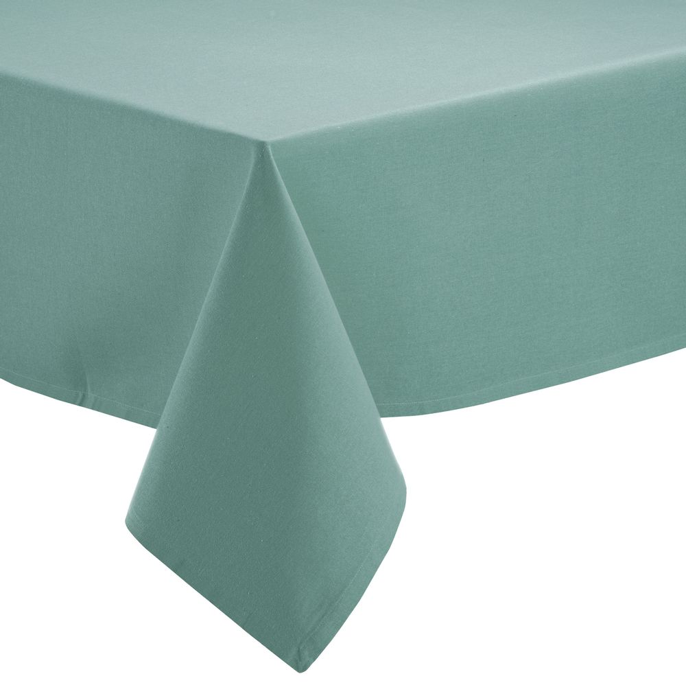 Table cloths - Table Cloth Gamme Unie Organic Vert De Gris 150 X 250 - MAISON VIVARAISE – SDE VIVARAISE WINKLER