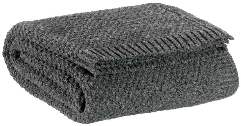 Plaids - Plaid tricot recyclé Danilo Carbone 130 x 160 - MAISON VIVARAISE – SDE VIVARAISE WINKLER