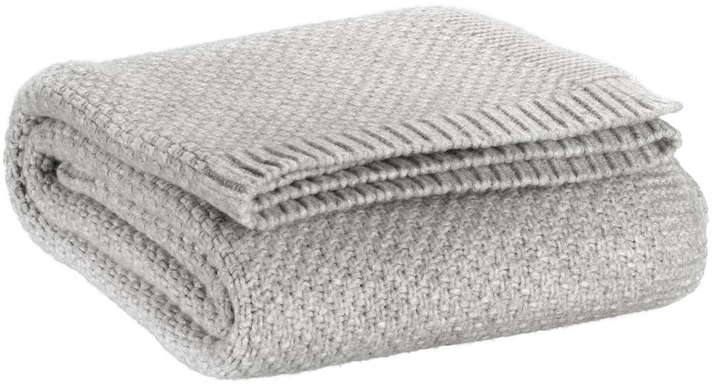 Plaids - Plaid tricot recyclé Danilo Perle 130 x 160 - MAISON VIVARAISE – SDE VIVARAISE WINKLER