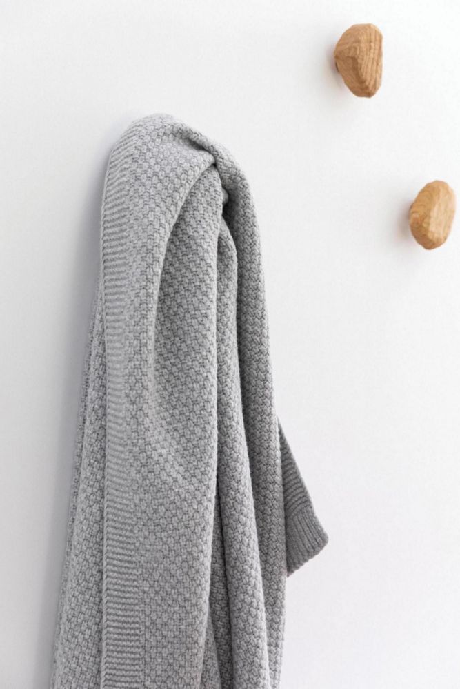 Plaids - Plaid tricot recyclé Danilo Perle 130 x 160 - MAISON VIVARAISE – SDE VIVARAISE WINKLER
