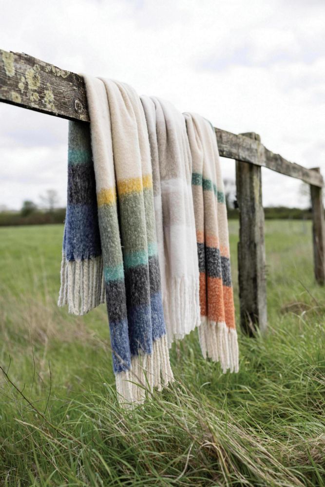 Plaids - Plaid recyclé Isabel Chataigne 130 x 160 - MAISON VIVARAISE – SDE VIVARAISE WINKLER