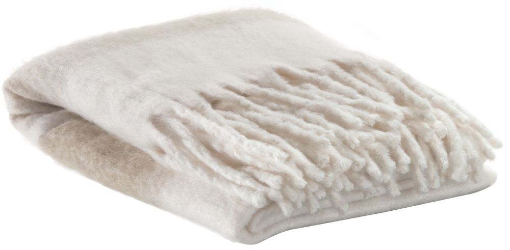 Plaids - Plaid recyclé Isabel Naturel 130 x 160 - MAISON VIVARAISE – SDE VIVARAISE WINKLER