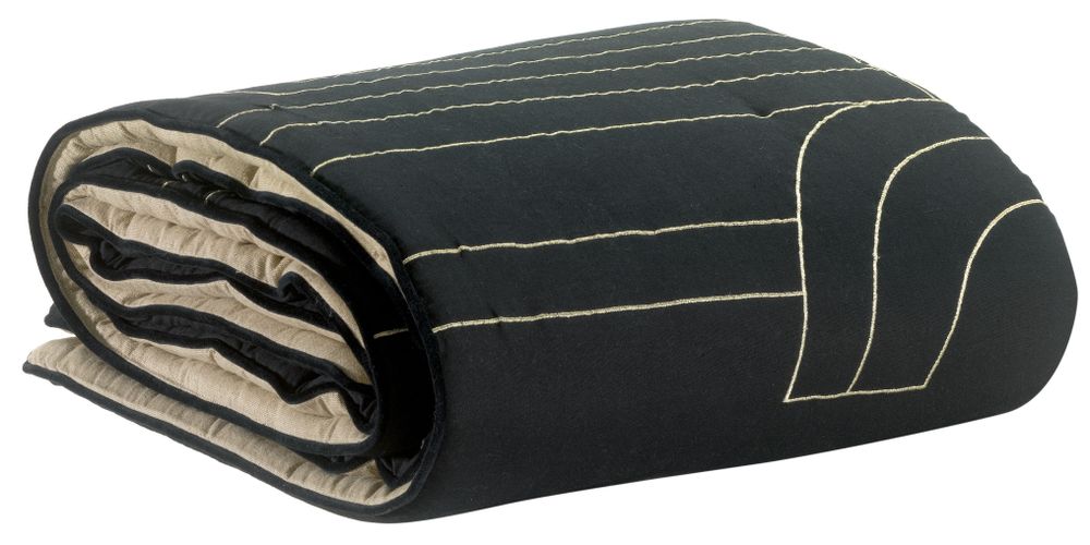 Linge de lit - Chemin de lit Jaden Caviar 90 x 240 - MAISON VIVARAISE - SDE VIVARAISE WINKLER