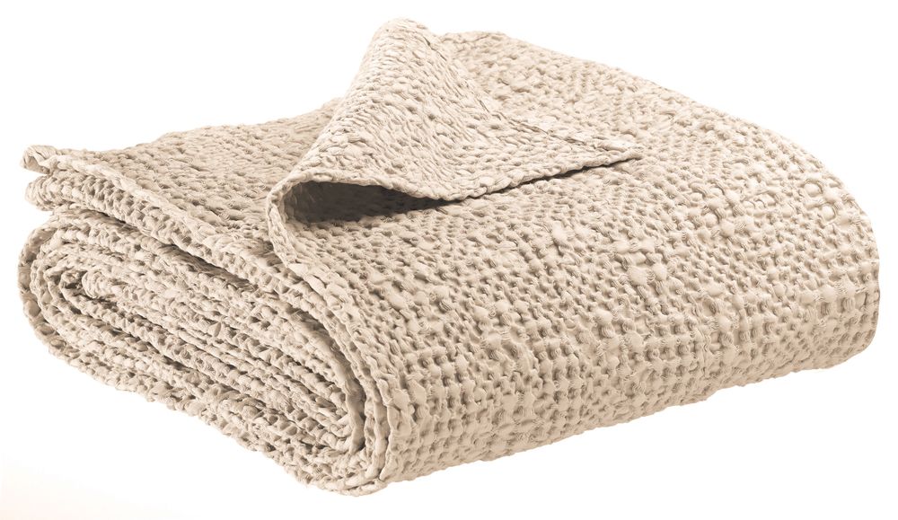Linge de lit - Jeté Tana Crème 180 x 260 - MAISON VIVARAISE – SDE VIVARAISE WINKLER