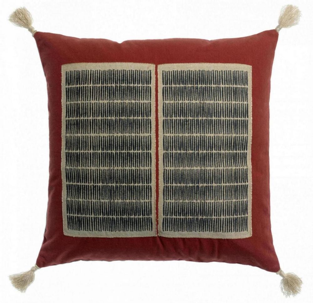 Coussins - Coussin brodé Yaël Géranium 45 x 45 - MAISON VIVARAISE – SDE VIVARAISE WINKLER