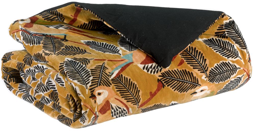 Bed linens - Eiderdown Zazu Velvet Gold 85 X 200 - MAISON VIVARAISE – SDE VIVARAISE WINKLER