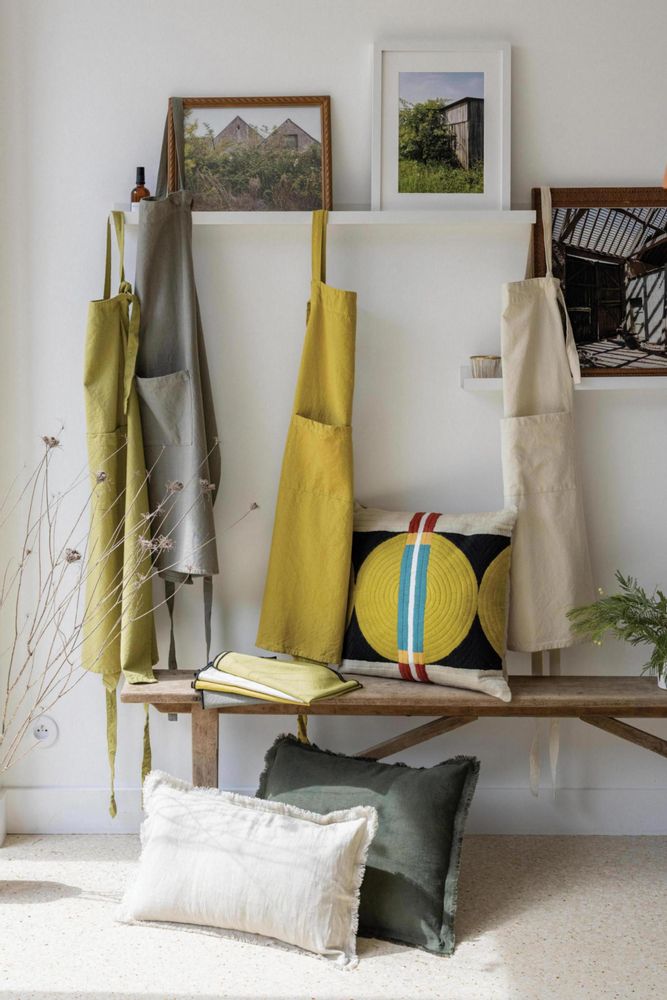 Tabliers de cuisine - Tablier de cuisine recyclé Ada Badiane 72 x 85 - MAISON VIVARAISE – SDE VIVARAISE WINKLER