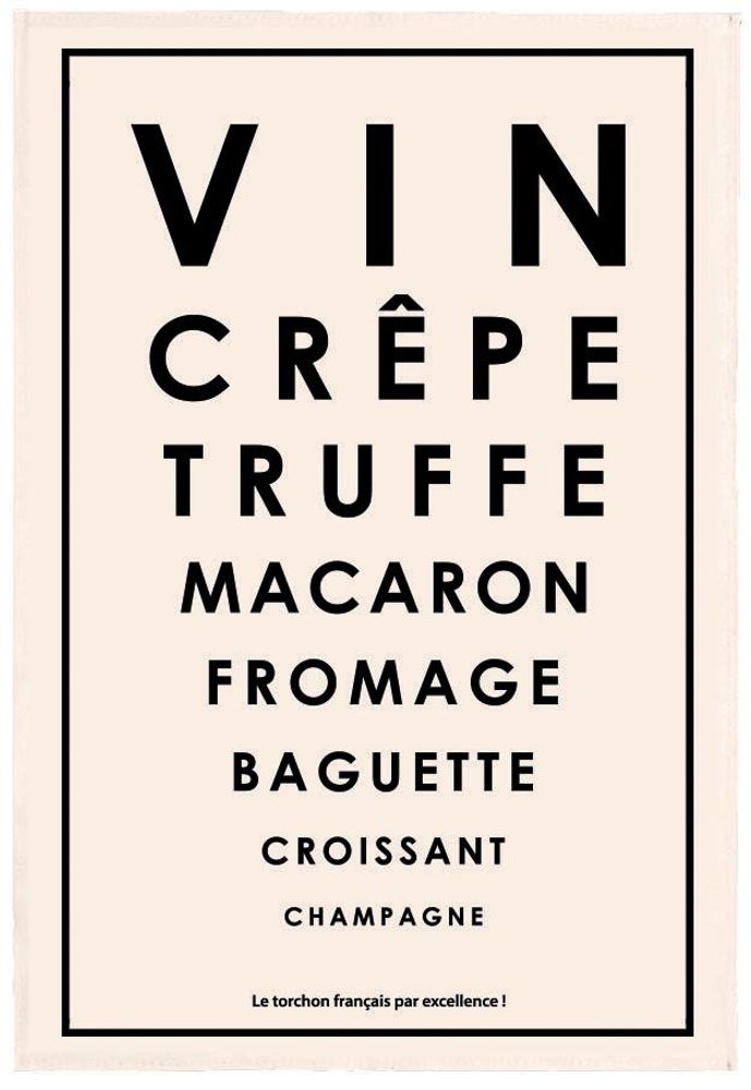 Dish towels - Test tea towel French specialties Écru 48 X 72 - MAISON VIVARAISE - SDE VIVARAISE WINKLER