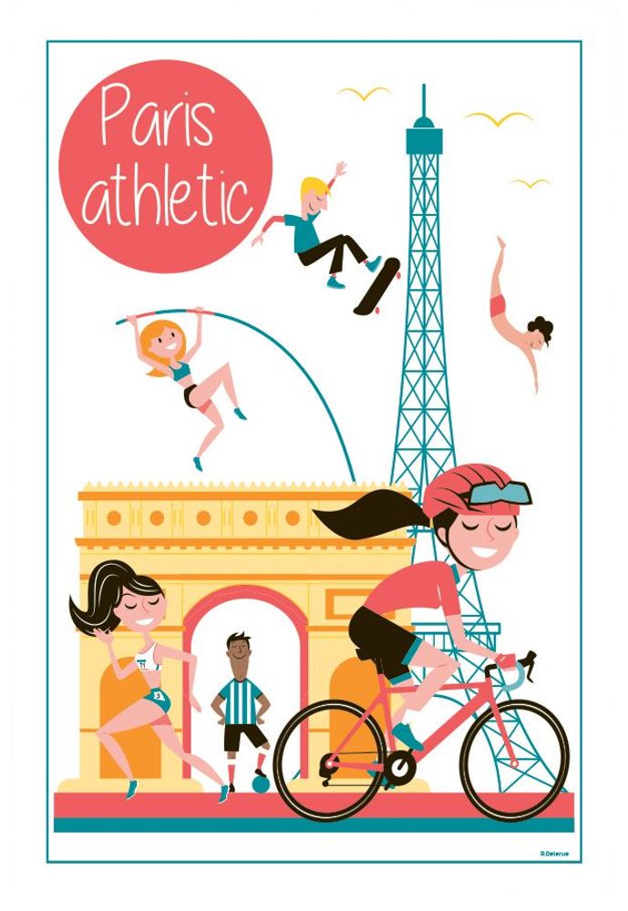 Torchons - Torchon Paris Athletic Blanc 48 x 72 - MAISON VIVARAISE – SDE VIVARAISE WINKLER