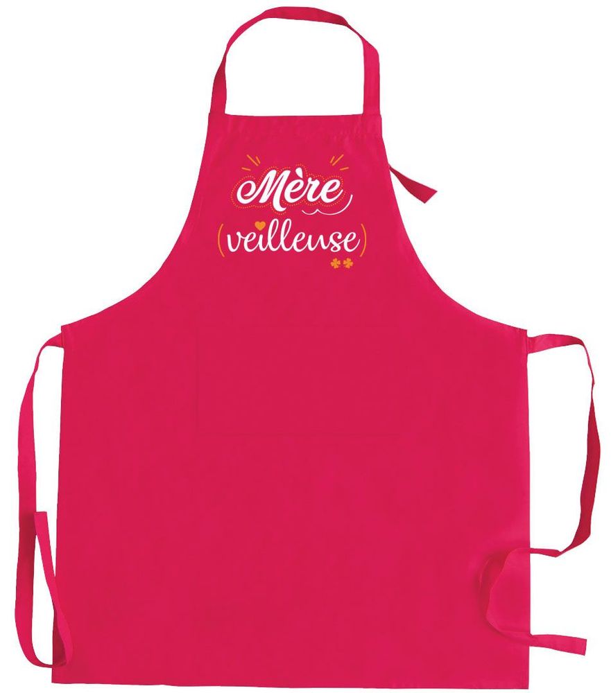 Tabliers de cuisine - Tablier de cuisine Mère-veilleuse recyclé Rose 72 x 90 - MAISON VIVARAISE - SDE VIVARAISE WINKLER