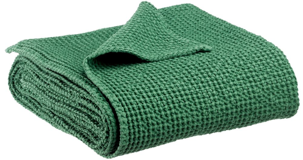 Linge de lit - Jeté stonewashed Maia Epicea 260 x 260 - MAISON VIVARAISE - SDE VIVARAISE WINKLER