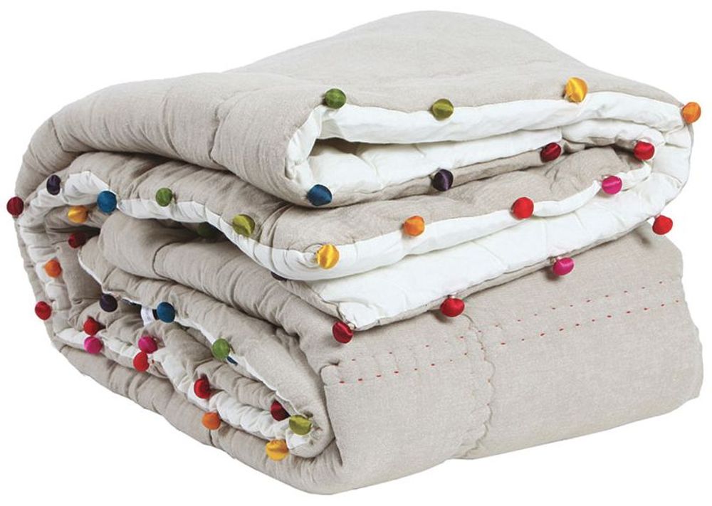 Bed linens - Eiderdown Gastounet Multico 160 X 160 - MAISON VIVARAISE - SDE VIVARAISE WINKLER