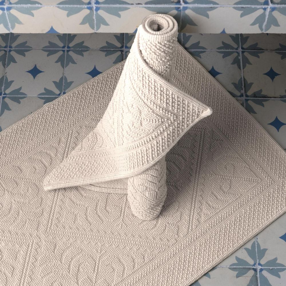 Serviettes de bain - Tapis Enzo Craie 70 X 140 - MAISON VIVARAISE – SDE VIVARAISE WINKLER