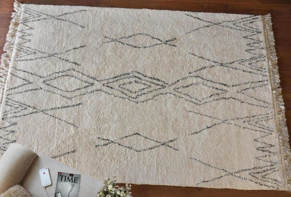 Tapis - Tapis Crimble Ivoire/charbon 120 x 180 - MAISON VIVARAISE - SDE VIVARAISE WINKLER