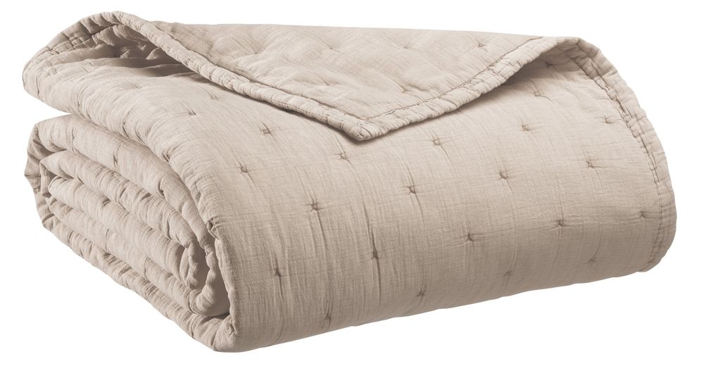 Linge de lit - Jeté de lit Ming Sésame 180 x 260 - MAISON VIVARAISE - SDE VIVARAISE WINKLER
