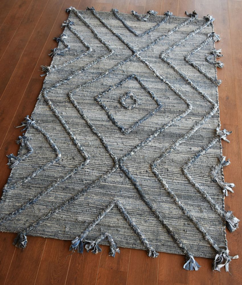 Tapis - Tapis Worgan denim Bleu/ivoire 120 x 180 - MAISON VIVARAISE - SDE VIVARAISE WINKLER