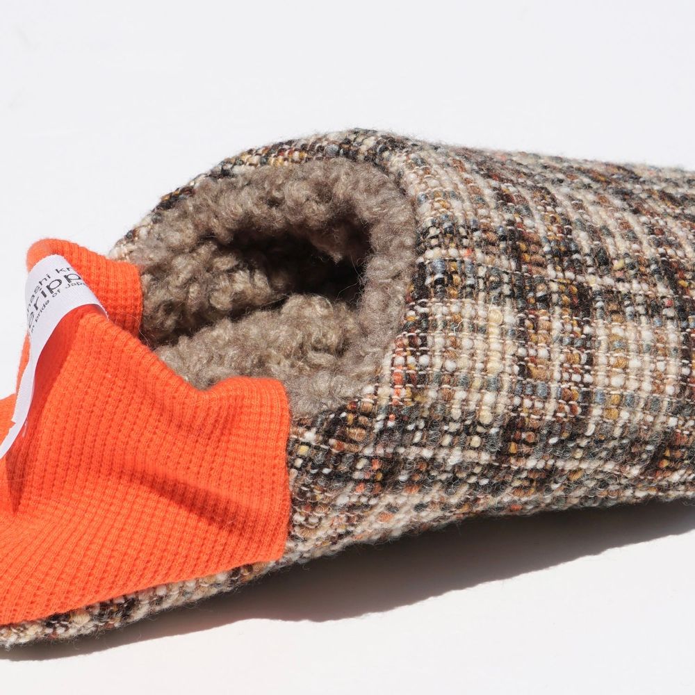 Socks - Tweed plaid / Woolly boa - MERIPPA