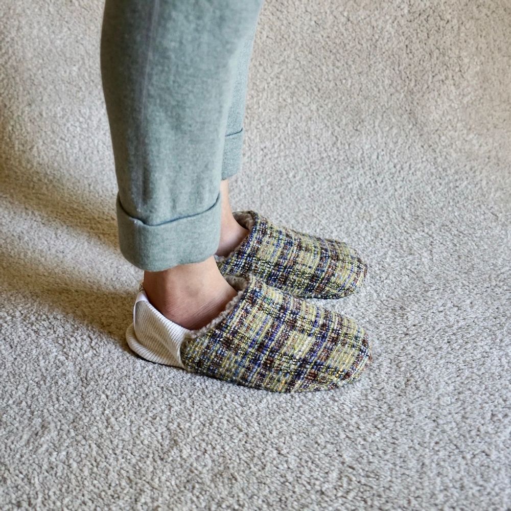 Socks - Tweed plaid / Woolly boa - MERIPPA