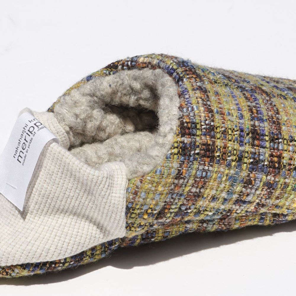 Socks - Tweed plaid / Woolly boa - MERIPPA
