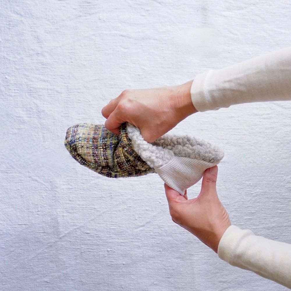 Socks - Tweed plaid / Woolly boa - MERIPPA