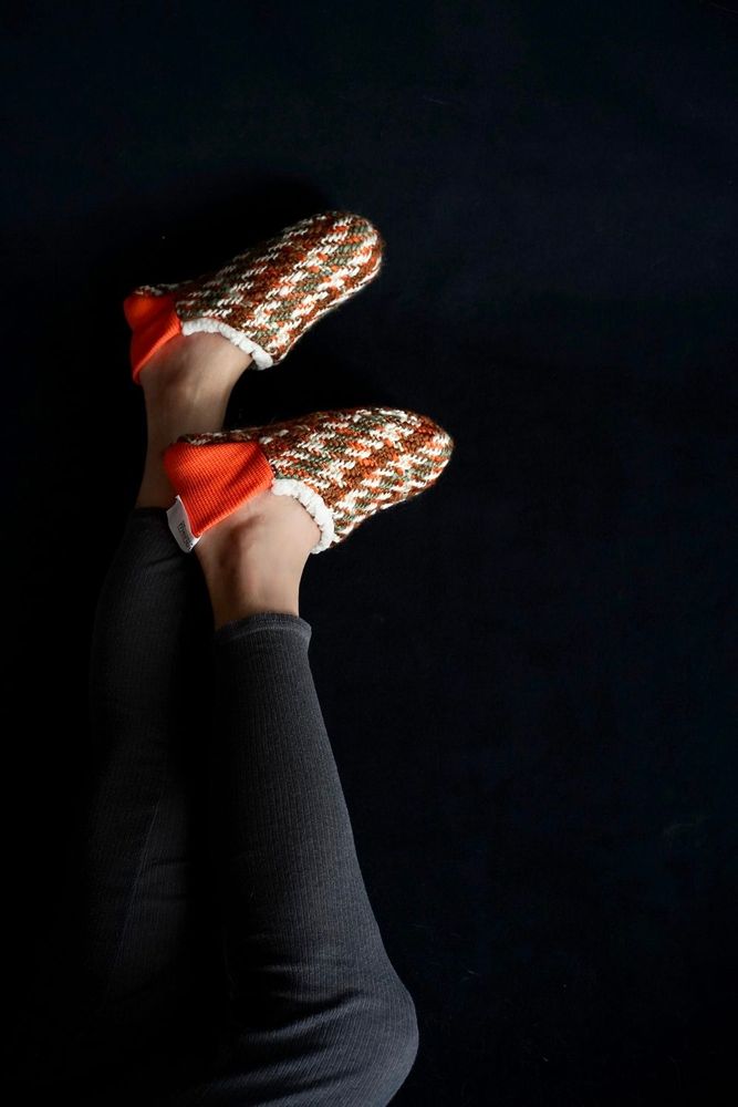 Homewear textile - Grand bateau à carreaux en tweed x mouton - MERIPPA