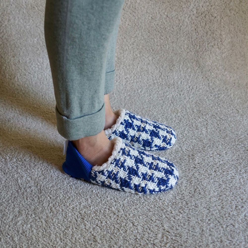 Homewear textile - Grand bateau à carreaux en tweed x mouton - MERIPPA