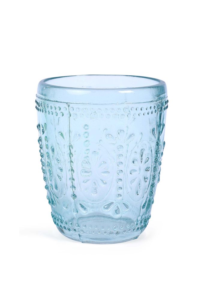 Glass - Vintage Crystal Coloured Drinking Glass - CASA AMAROSA