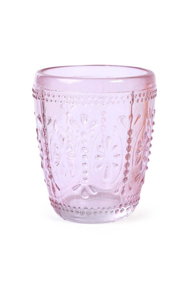 Glass - Vintage Crystal Coloured Drinking Glass - CASA AMAROSA