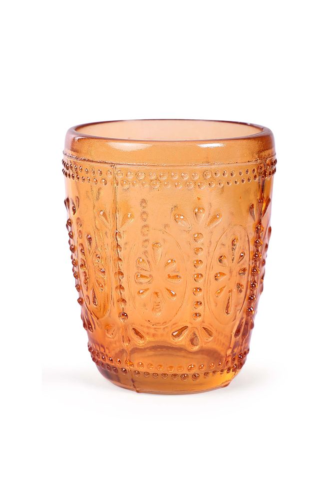 Glass - Vintage Crystal Coloured Drinking Glass - CASA AMAROSA