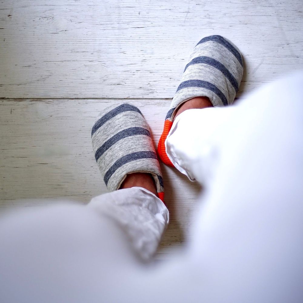 Chaussettes - Rayures en jersey/Lin épais - MERIPPA