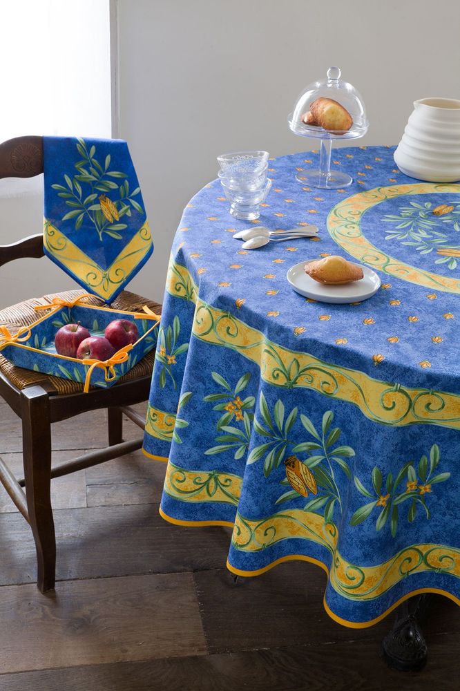Table linen - Centered Printed Tablecloth - Cigale - TISSUS TOSELLI