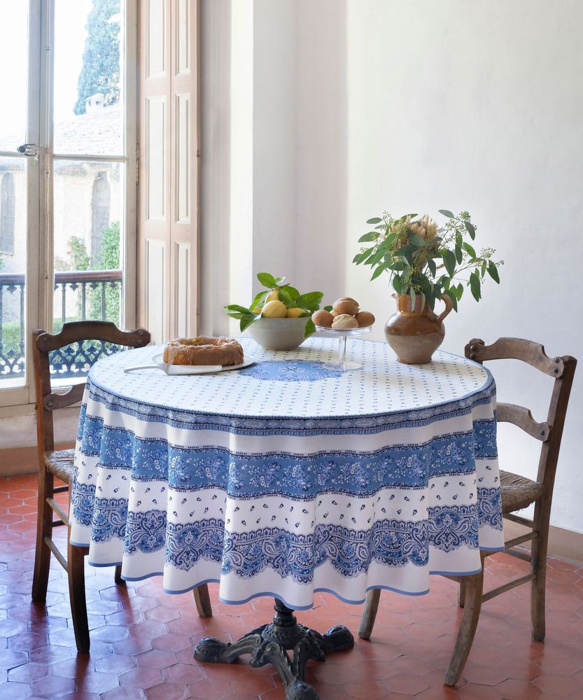 Table linen - Round Printed Tablecloth - Tradition - TISSUS TOSELLI