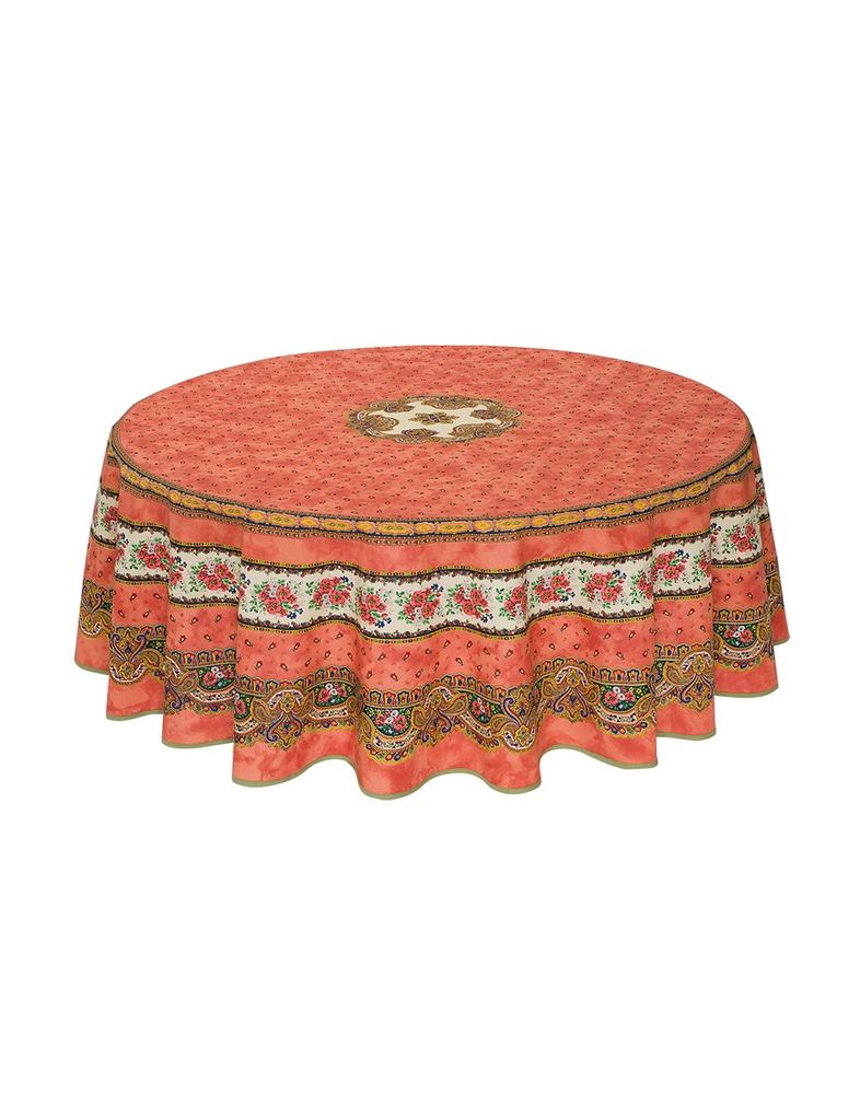 Table linen - Round Printed Tablecloth - Tradition - TISSUS TOSELLI