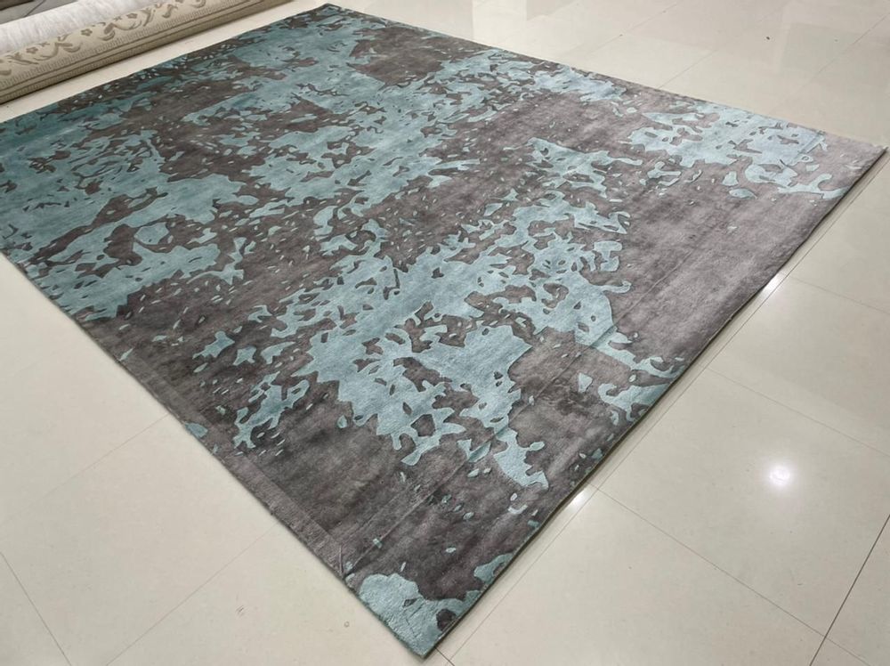 Revêtements sols intérieurs - HTR 102, usine de tapis en laine et viscose de Nouvelle-Zélande tuftés à la main, ignifugés pour la maison, l'hôtel, les projets commerciaux, personnalisables dans toutes les couleurs, tous les designs et toutes les tailles - INDIAN RUG GALLERY