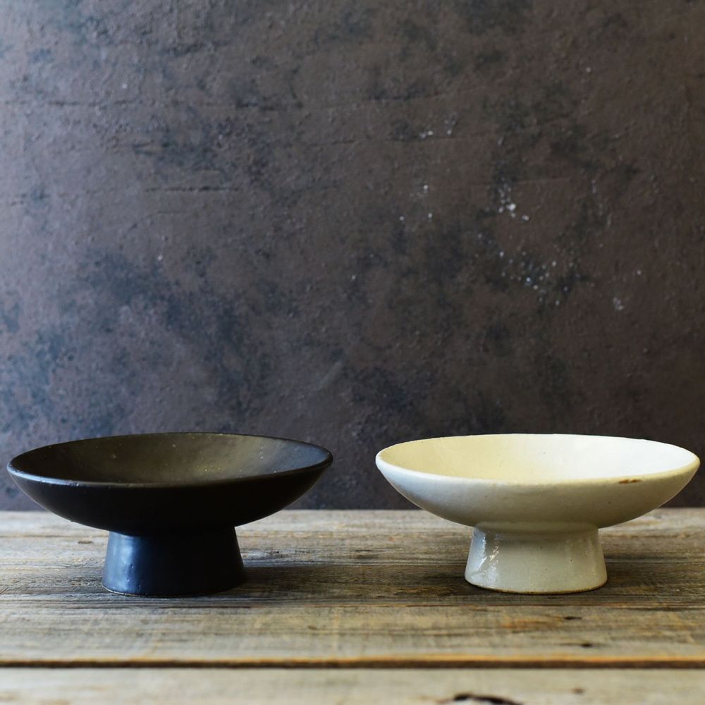 Platter and bowls - Robe footed dish - MARUMITSU POTERIE