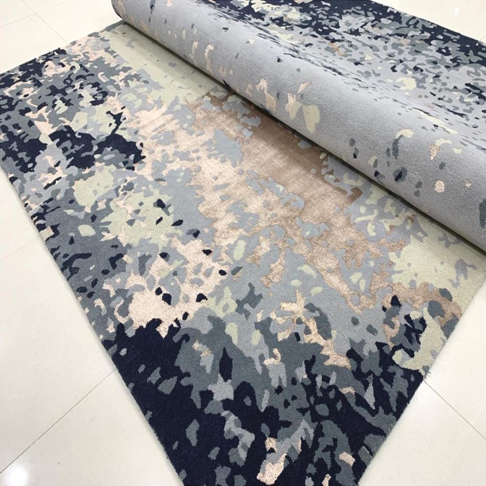 Design carpets - HTR 104, New Zealand Wool, Viscose area Rug Carpet Factory Handmade Handtufted Fireproof For Home, Shop, Interior Decoration, Commercial Projects Customizable - INDIAN RUG GALLERY