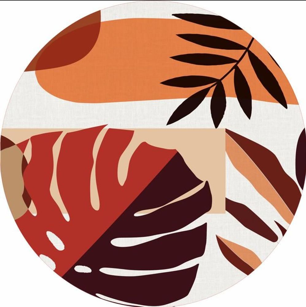 Wallpaper - Monstera Deliciosa Round Wallpaper - EASY D&CO BY HD86
