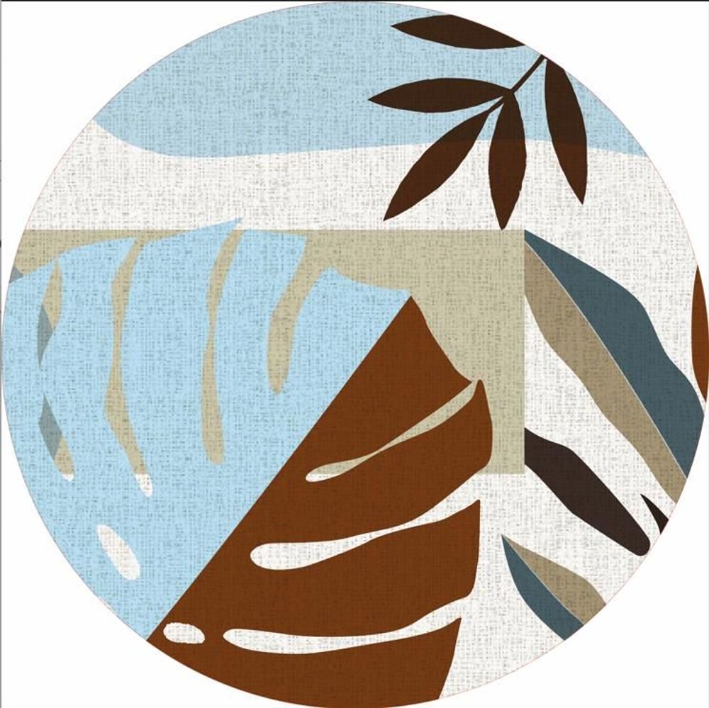 Wallpaper - Monstera Deliciosa Round Wallpaper - EASY D&CO BY HD86