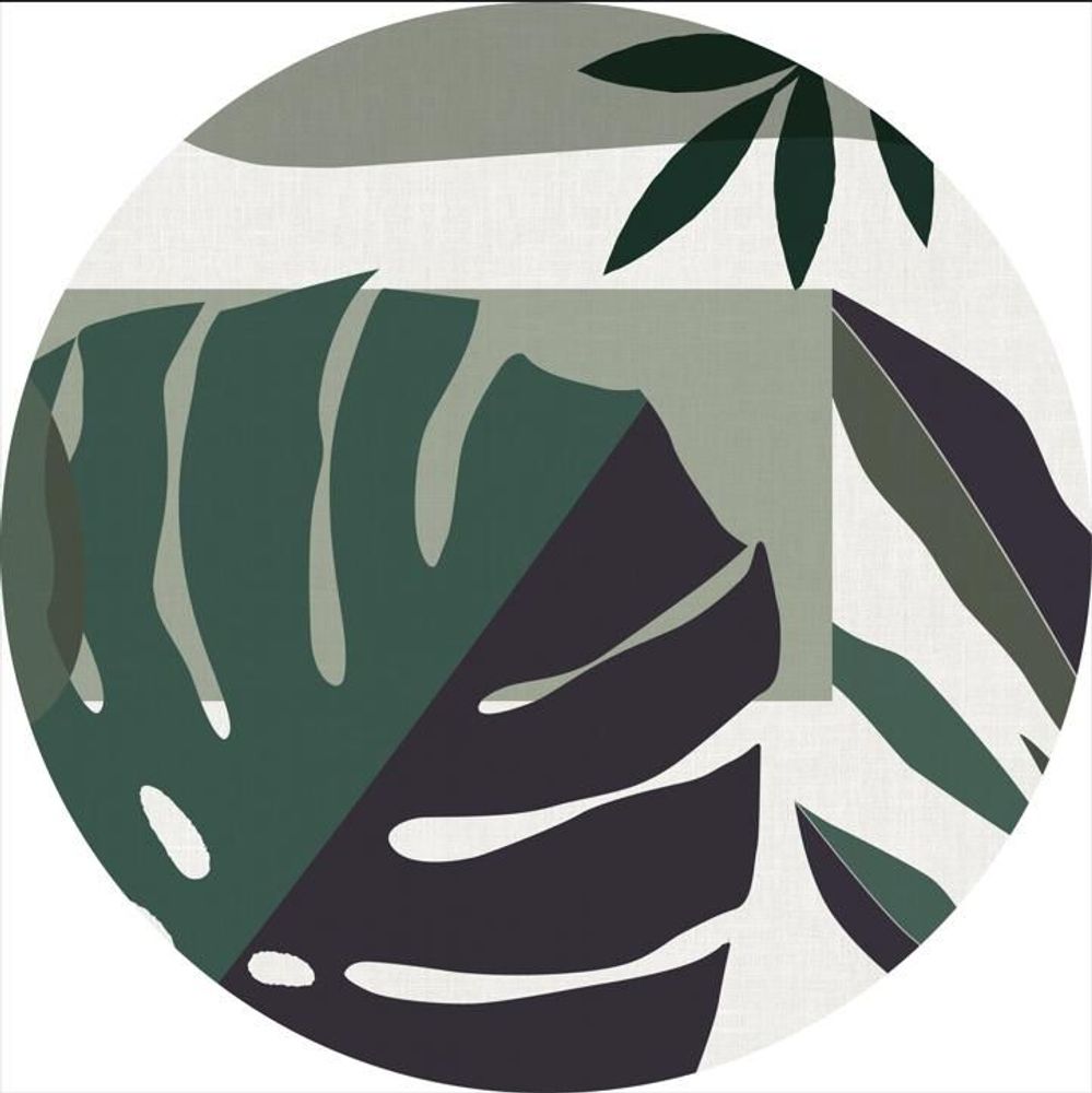 Wallpaper - Monstera Deliciosa Round Wallpaper - EASY D&CO BY HD86