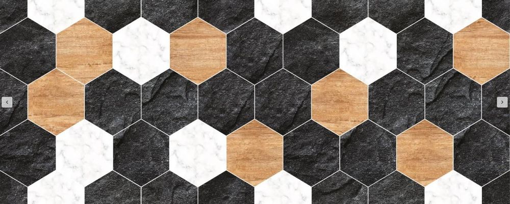 Decorative wall frescoes - Hexa slate wood adhesive credenza - EASY D&CO BY HD86