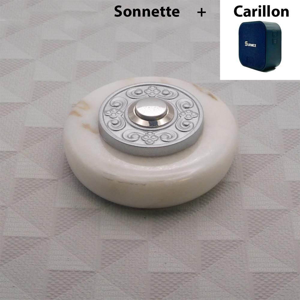 Decorative objects - Wireless Marble Bell Chrome Steel Collar - LA FÉE SONNETTE