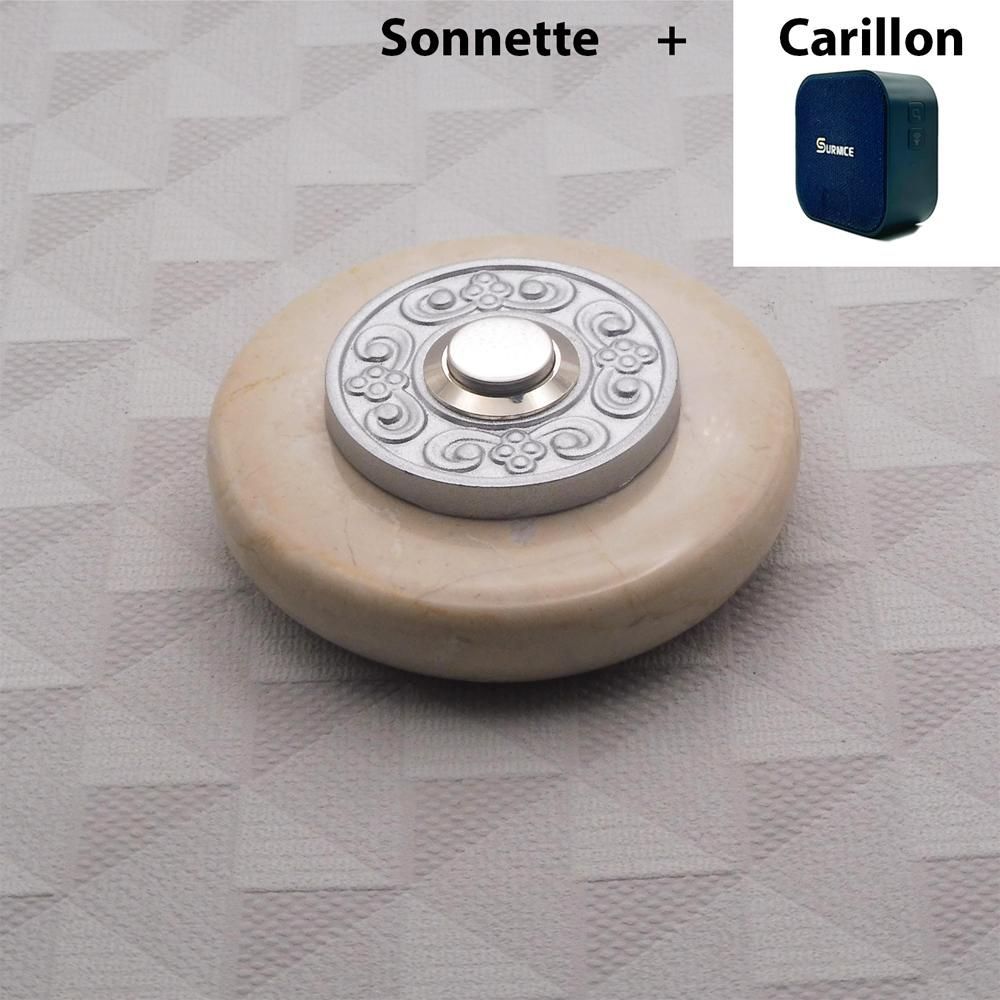 Decorative objects - Wireless Marble Bell Chrome Steel Collar - LA FÉE SONNETTE