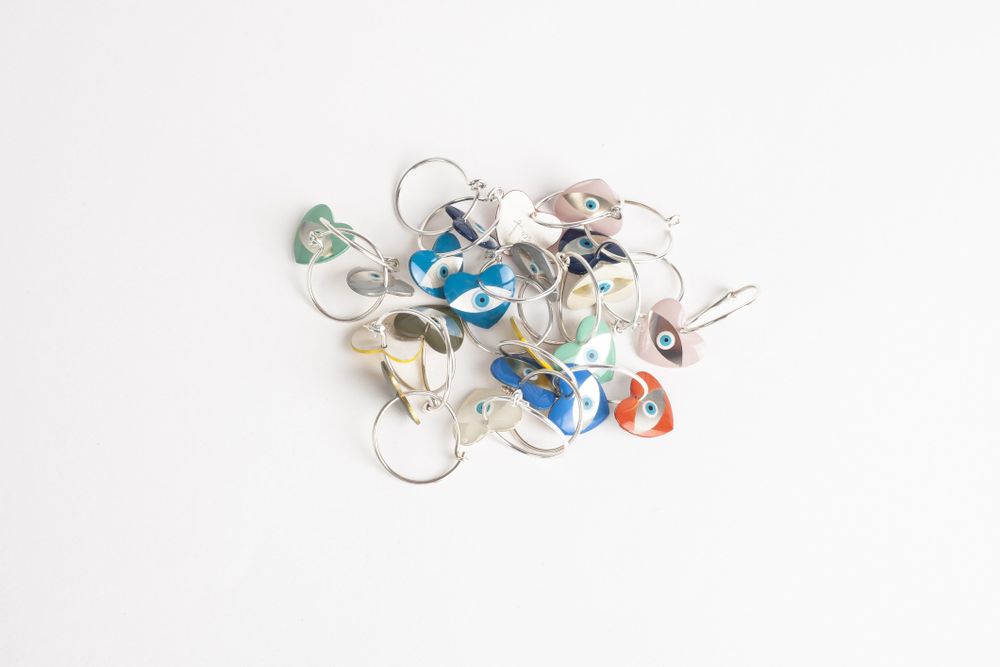 Jewelry - Heart xxsmall pendant, pin and earrings - BORD DE L'EAU