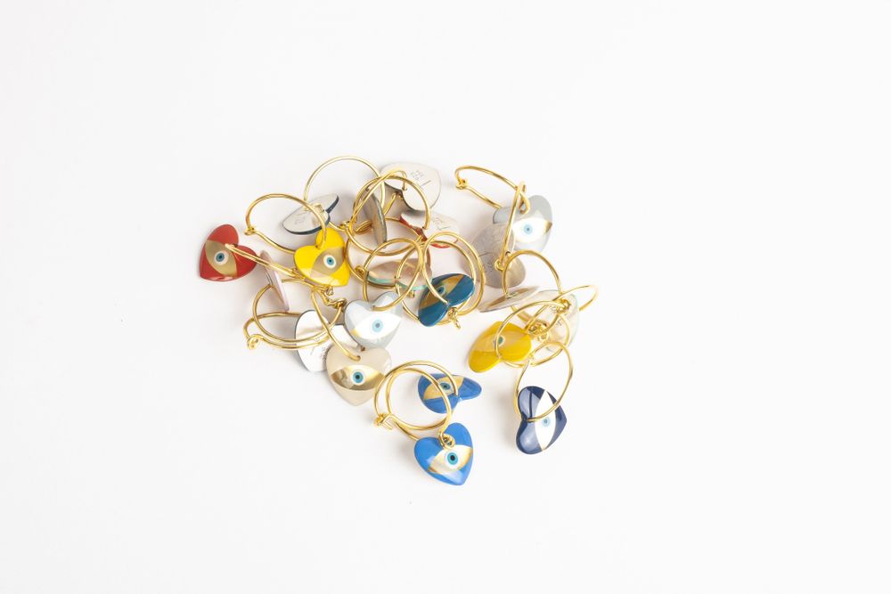 Jewelry - Heart xxsmall pendant, pin and earrings - BORD DE L'EAU