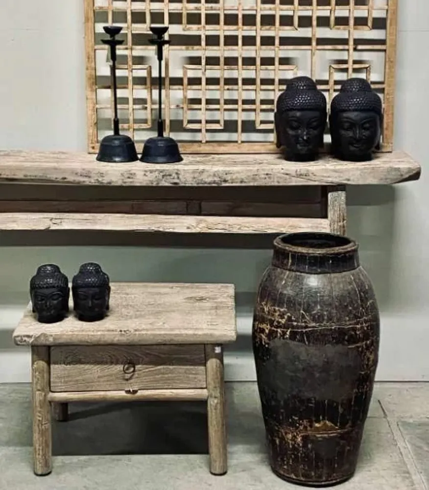 Night tables - Natural side table with drawer - PAGODA INTERNATIONAL