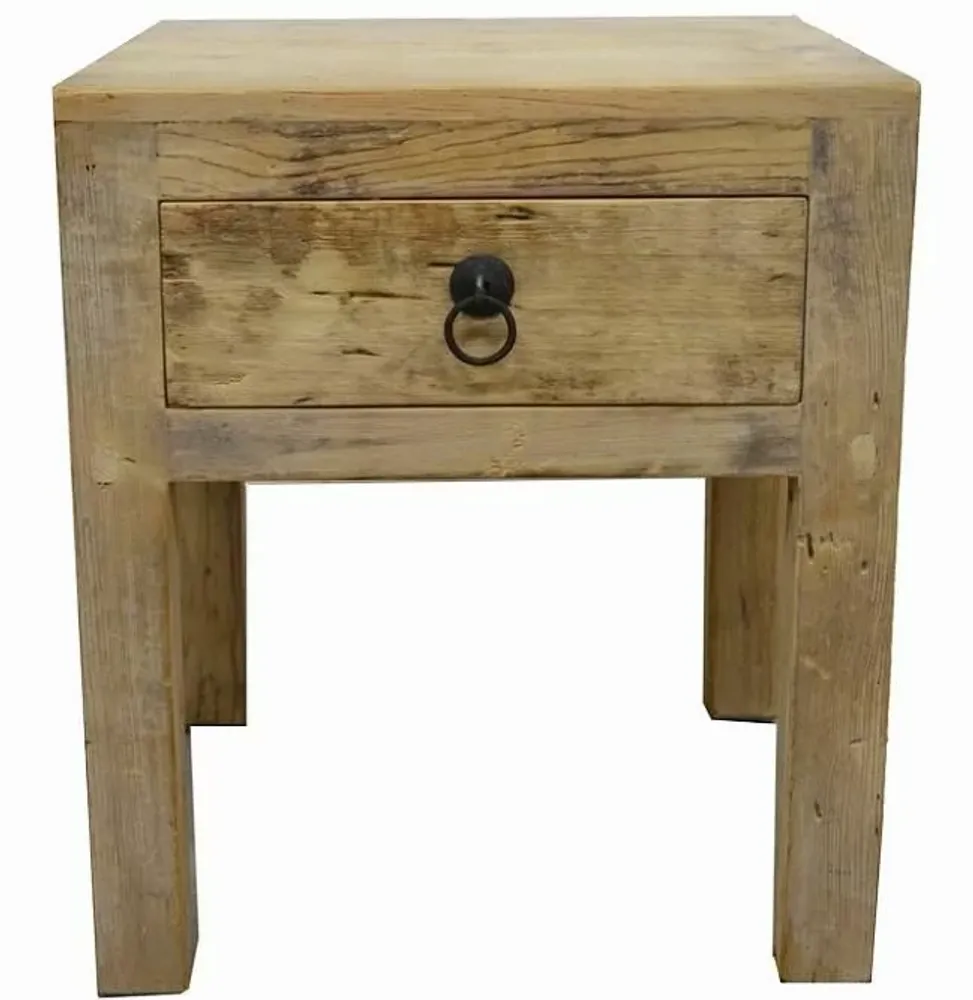 Night tables - Natural side table with drawer - PAGODA INTERNATIONAL