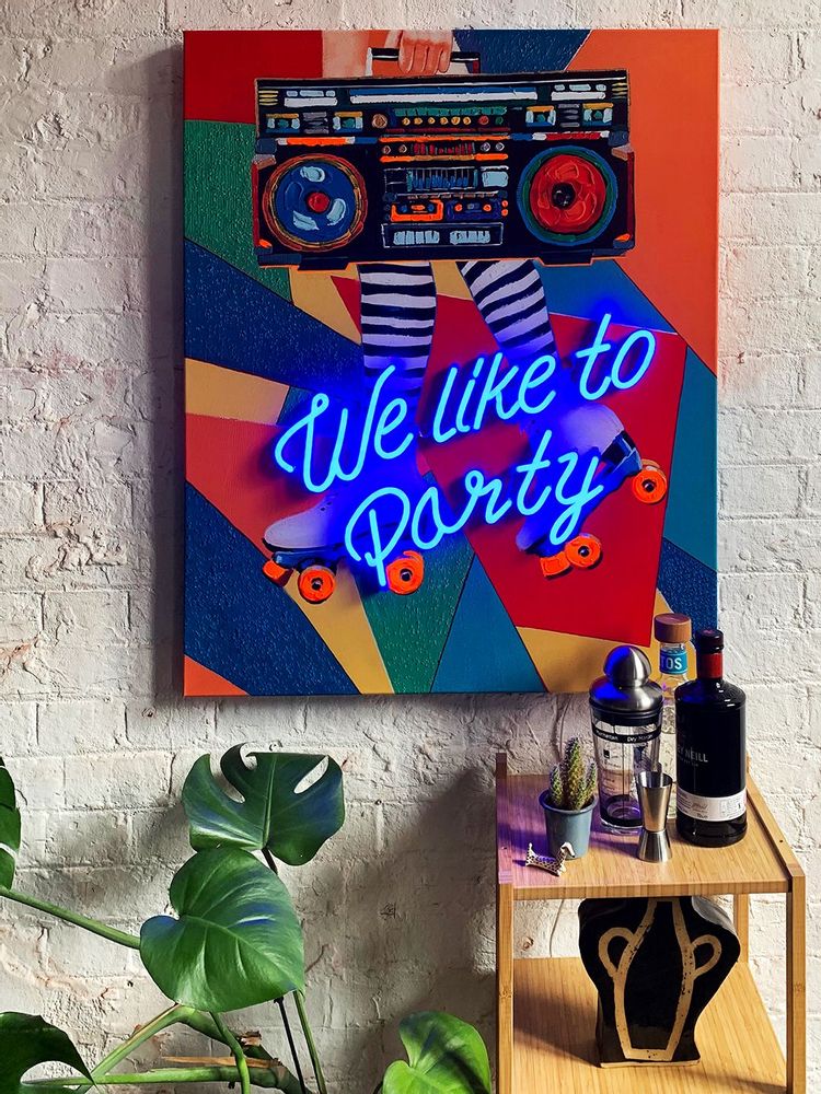 Wall lamps - 'We Like to Party' Wall Artwork - LED Neon - LOCOMOCEAN