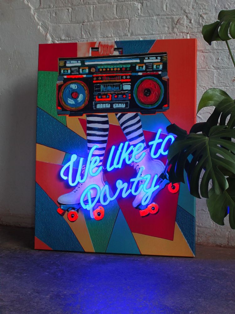 Wall lamps - 'We Like to Party' Wall Artwork - LED Neon - LOCOMOCEAN