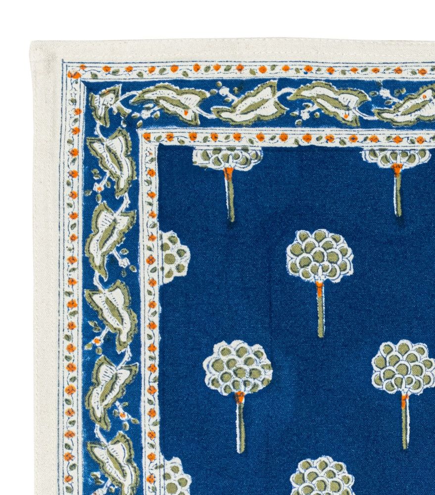 Table linen - RANI TABLE MATS NAVY - JAMINI BY USHA BORA